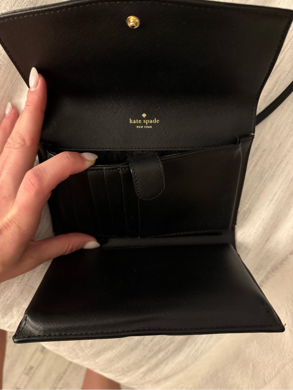 kate spade Black Crossbody Bag with Gold Plaque - Picture 4 of 4